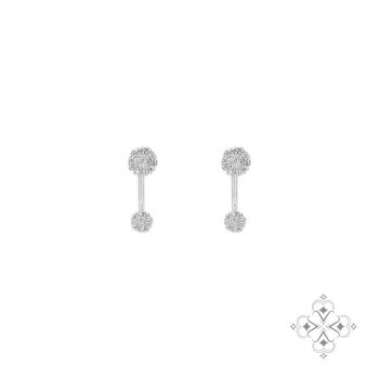 Aros Doble Flor Colgantes